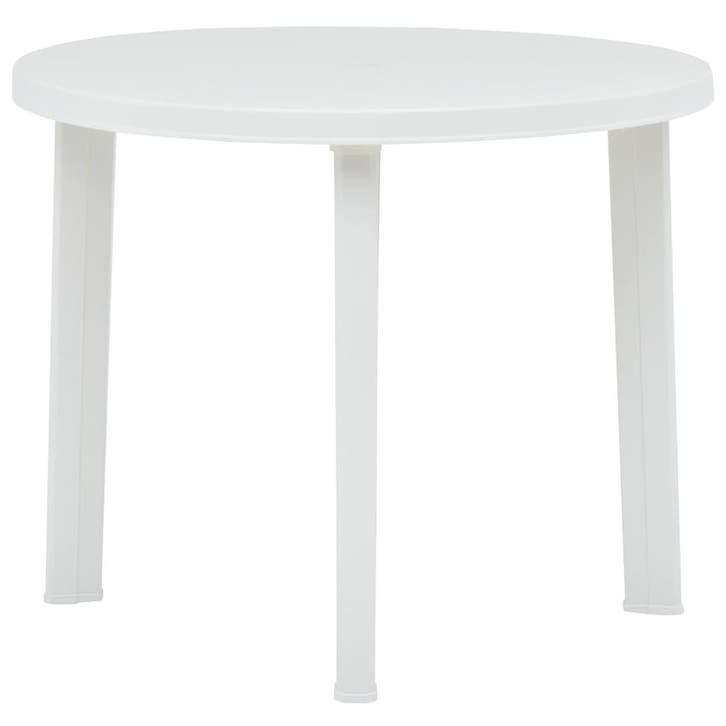 vidaXL Tuintafel 89 cm kunststof wit, Tuin en Terras, Tuintafels, Nieuw, Verzenden