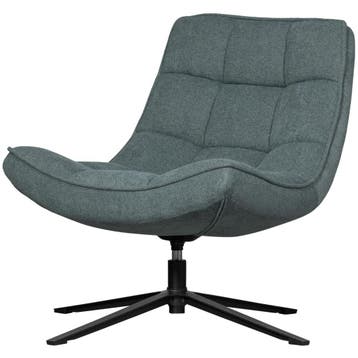 WOOOD Maudi draaifauteuil blauwe steen, Verzenden