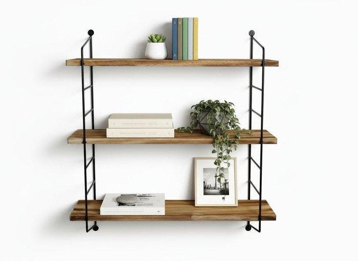 Étagère - Métal, Bois, Antiek en Kunst, Kunst | Designobjecten