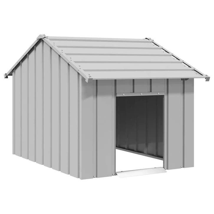 vidaXL Hondenhok met dak 83x130x85 cm gegalvaniseerd staal, Animaux & Accessoires, Maisons pour chiens, Envoi