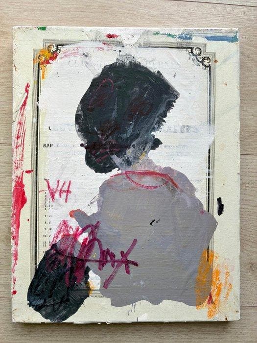 Victor Hasch (1945-2012) - Composition abstraite, Antiek en Kunst, Antiek | Overige Antiek