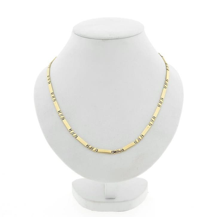 Gouden halsketting (van een chatelaine), Handtassen en Accessoires, Kettingen, Overige kleuren, Gebruikt, Goud, Ophalen of Verzenden