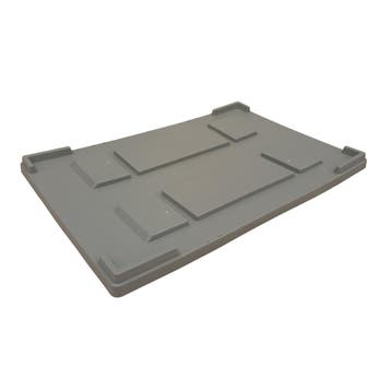 Oplegdeksel voor palletbox 1200x800 mm grijs pp nieuw, Ophalen of Verzenden
