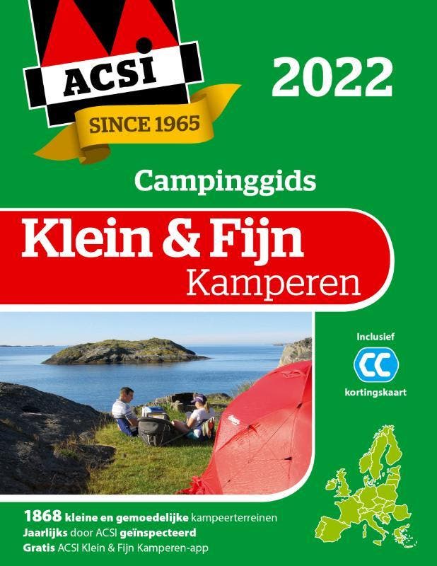 Klein & Fijn Kamperen + app 2022 / ACSI Campinggids ACSI, Livres, Guides touristiques, Envoi