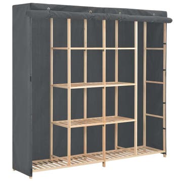 vidaXL Kledingkast 173x40x170 cm stof grijs, Verzenden, Nieuw
