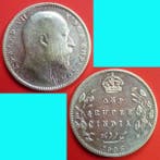 Brits India. Edward VII. 1 Rupee 1905-1907. Lot of 3.