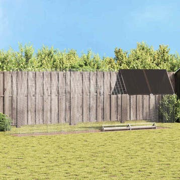 vidaXL Kippenhok 2 st zilver 600 x 100 x 210 cm, Verzenden, Nieuw