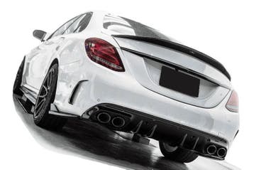Geschikt voor Mercedes W205 S205 C-Klasse diffuser + uitlaat, Verzenden, Nieuw