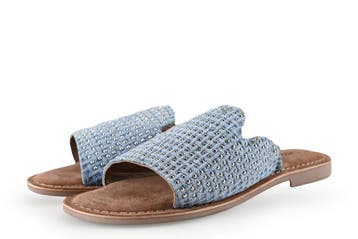 Lazamani Slippers in maat 39 Blauw, Slippers, Lazamani, Zo goed als nieuw, Verzenden