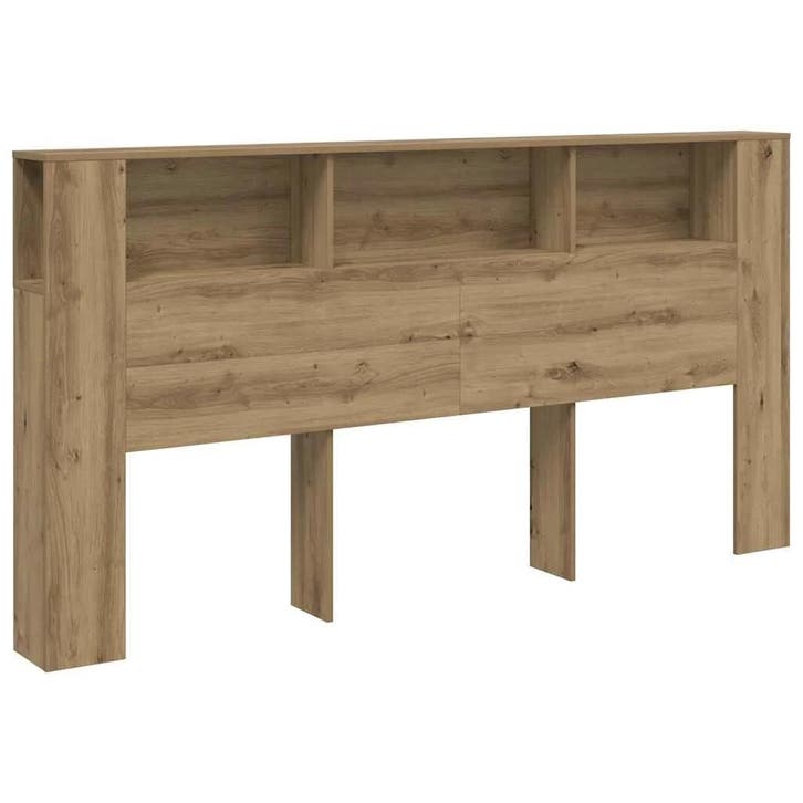 Hoofdbordkast Artisanaal Eiken | Retour Deal -34%!, Huis en Inrichting, Slaapkamer | Bedden, 70 cm of minder, 200 cm, Bruin, Nieuw