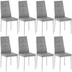 tectake Eetkamerstoelen, kunstleer met strass steentjes - gr, Huis en Inrichting, Stoelen, Verzenden, Nieuw