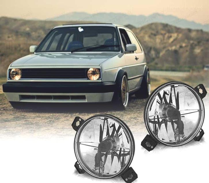 PHARES POUR VOLKSWAGEN VW GOLF MK2 83-91 CHROMÉ INTERNE, Auto-onderdelen, Verlichting, Verzenden