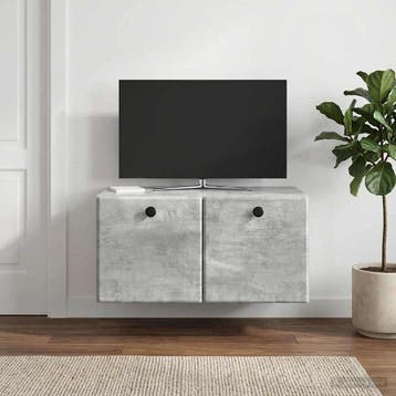 vidaXL Wandmontage TV-kast 59,5 x 41 x 30 cm Betongrijs, Verzenden, Nieuw