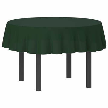 vidaXL Tafelkleed 5 st Rond Donkergroen Ø 140 cm, Huis en Inrichting, Verzenden, Nieuw