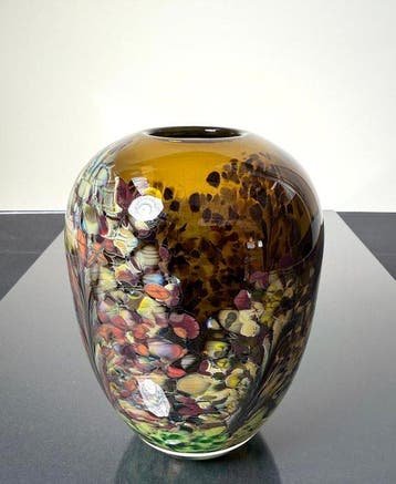 Maxence Parot - Vaas - Unieke vaas met opaalkleuren en goud, Antiek en Kunst