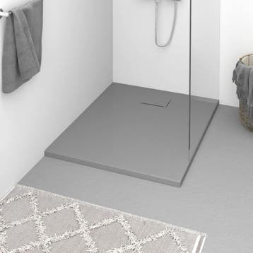 vidaXL Douchebak 100x80 cm SMC grijs, Verzenden, Nieuw