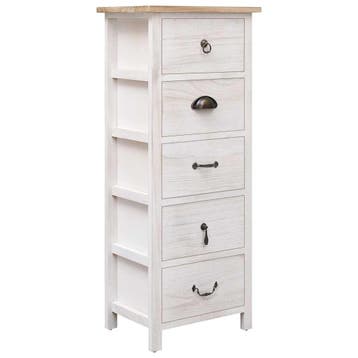 vidaXL Bijzetkast 35x25x87 cm paulowniahout, Verzenden