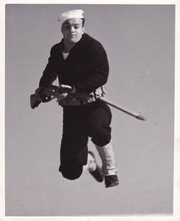 Coast Guard Public Relations - WWII Jumping Marine Original