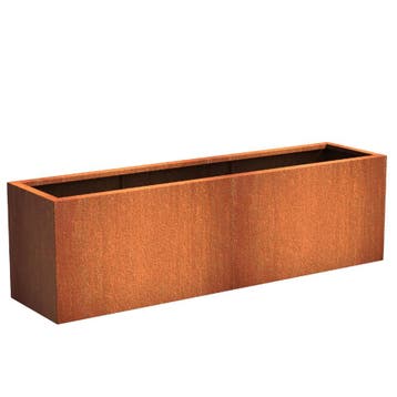 Cortenstaal plantenbak 200x50x60cm - Met bodem, 100 cm of meer, Nieuw, Metaal, 60 cm of meer