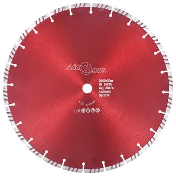 vidaXL Diamantzaagblad met turbo 350 mm staal, Doe-het-zelf en Bouw, Verzenden, Nieuw