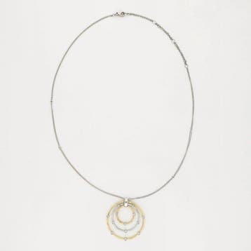 Collier avec pendentif - 18 carats Or jaune Diamant