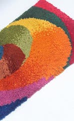 Tapis - 112 cm - 58 cm - Scandinavie Rya-Rug des années 60