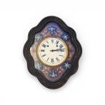 bullseye - Hout, Messing - 1850-1900, Antiek en Kunst, Antiek | Klokken