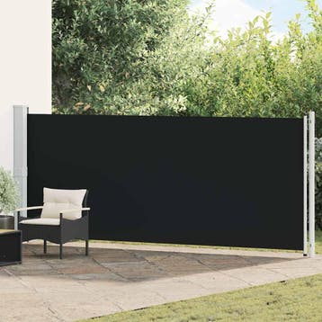 vidaXL Tuinscherm uittrekbaar 600x160 cm zwart, Verzenden, Nieuw