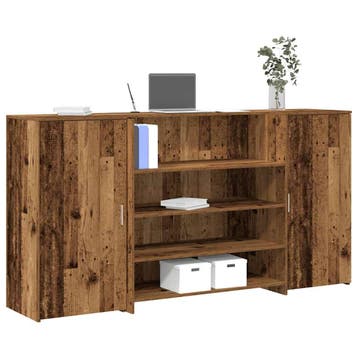 vidaXL Receptiebalie 200x50x103,5 cm bewerkt hout oud, Huis en Inrichting, Verzenden, Nieuw