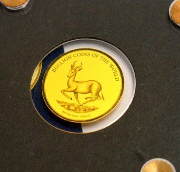 Tsjaad. 5000 Francs Springbok Krugerrand 2020 - 2 x 1/500oz