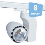 *TIP*  LED railverlichting vento wit 8 spots + 8m rails, Ophalen of Verzenden, Nieuw