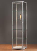 *TIP*  Luxe vitrinekast aluminium 50 cm met draaideur, Ophalen of Verzenden