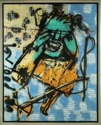 Herman Brood | Giclée: De Zanger | Afmeting 100cm x 125cm, Antiek en Kunst, Kunst | Litho's en Zeefdrukken, Ophalen of Verzenden