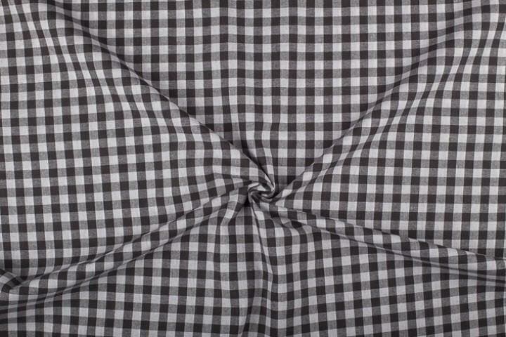 Brabants bont stof grijs wit geruit - 10mm geruit, Hobby en Vrije tijd, Stoffen en Lappen, 120 cm of meer, 200 cm of meer, Grijs
