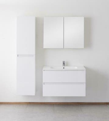 Sanifun badkamermeubel Karolina Wit 900 Mat, Huis en Inrichting, Badkamer | Badkamermeubels, (Half)hoge kast, Nieuw, Minder dan 100 cm