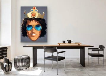 EMIR BERCUTTE - ELVIS BURGER KING - Toile L - LIMITED
