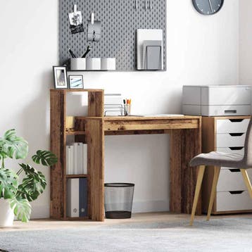 vidaXL Bureau Oud Hout Bewerkt hout 100 x 40 x 90 cm, Verzenden