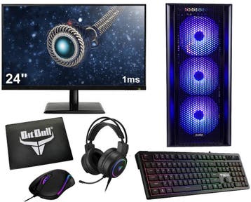 AMD Ryzen 7 5700G 8-Core Budget Game PC SET met RGB LED v..., Ophalen of Verzenden, Nieuw