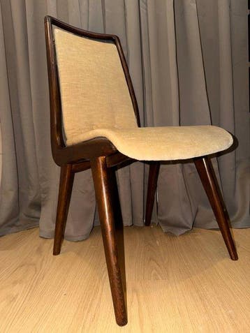 AWA - Goede Constructie - Fauteuil - Teck, Velours - Bon