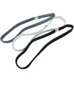 Haarband Sport 1cm - Elastiek Smal - Zwart wit grijs - Set