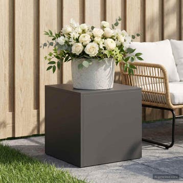 vidaXL Plantenstand Zwart 40 x 40 x 40 cm Staal, Jardin & Terrasse, Verzenden
