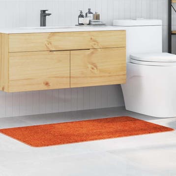 vidaXL Antislip Badmat Oranje 70 x 120 cm PP, Verzenden