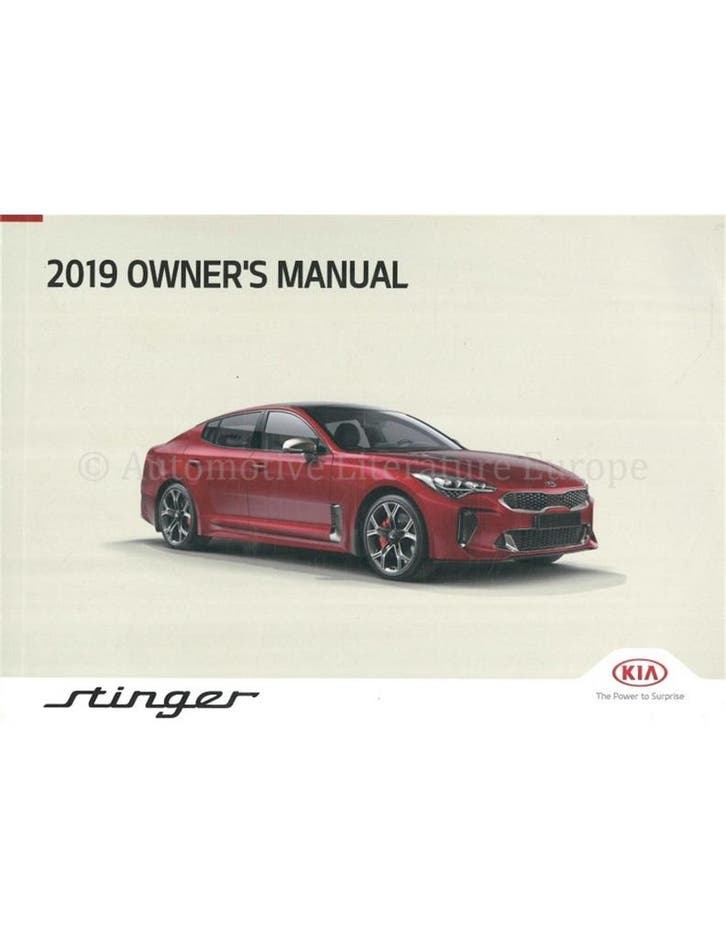 2019 KIA STINGER INSTRUCTIEBOEKJE ENGELS (USA), Autos : Divers, Modes d'emploi & Notices d'utilisation