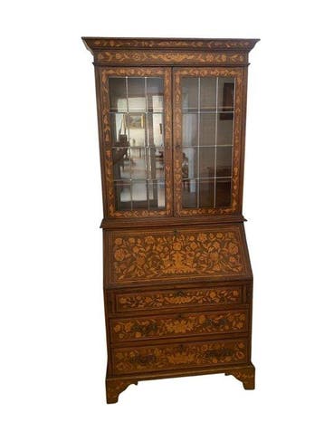 Secretaire - Marquetterie van verschillende houtsoorten