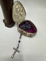 Beeld, verzameling religieus devotie-doosje - 27.5 cm - Hout