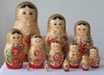 Grote Matroesjka van 42 cm. hoog met 12 Poppen - Poupée -