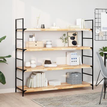 vidaXL Wandschappen 2 st zwevend 160x40x4 cm onbehandeld, Verzenden