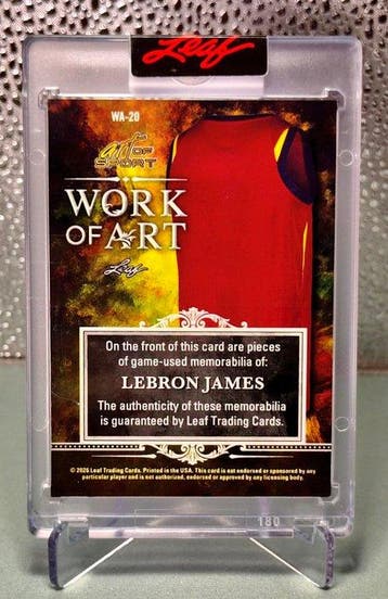 2023 Leaf Art of Sport LeBron James, Patch Game Used Édition, Nieuw