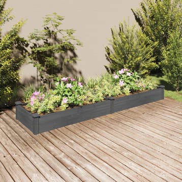 vidaXL Plantenbak verhoogd met voering 240x60x25 cm, Tuin en Terras, Verzenden, Nieuw