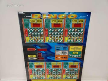 Originele frontplaat van bingo-en spelautomaat..., Verzamelen, Nieuw